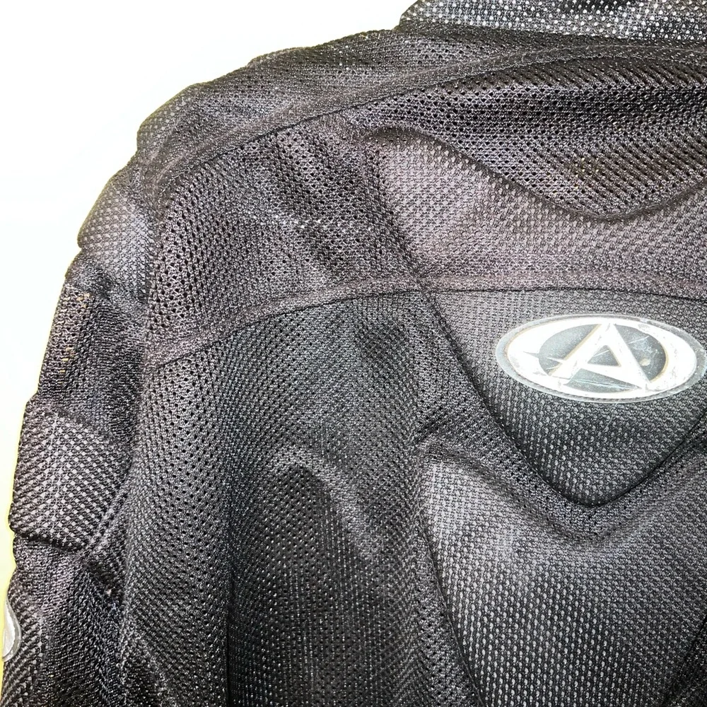 AGV Sport Motorcycle Vintage Mesh Armored Black Jacket Size L - Picture 5 of 14